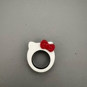 Sanrio White and Red Bow Kids Ring